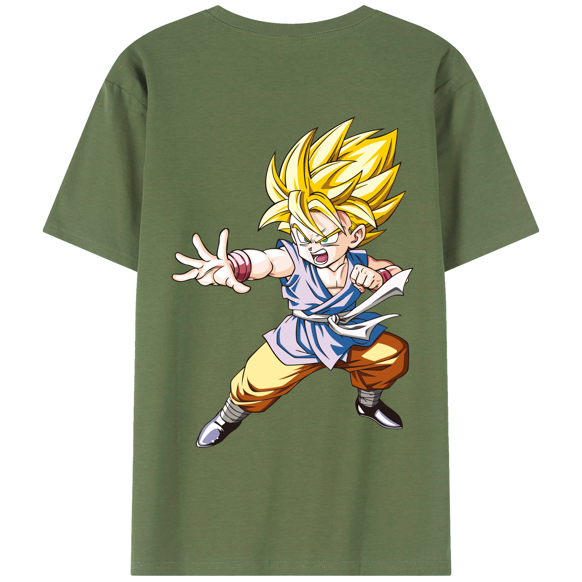（画像用） ドラゴンボール ベジット DRAGON BALL Vegetto 綿100％ メンズ半袖Tシャツ（バックプリント） 通気性